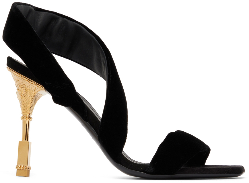 Balmain Open-toe Strap-detail Sandals In 0pa Noir