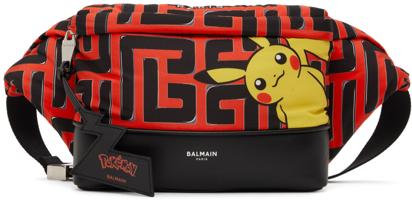 Balmain Black & Red Pokémon Edition Graphic Pouch