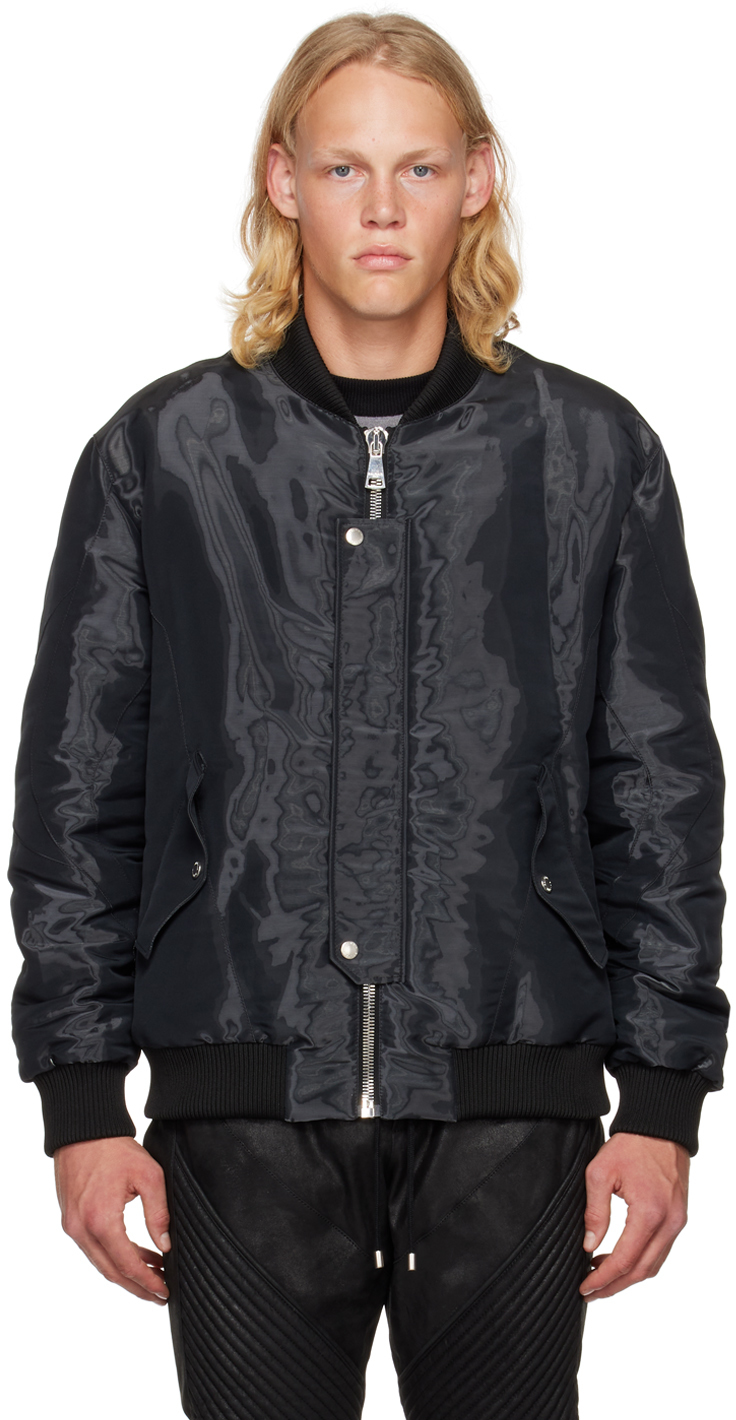 BALMAIN Outerwear Men, Reversible Monogram bomber jacket Black