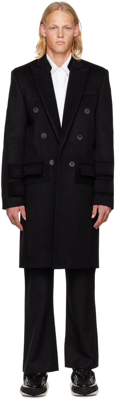 Black Velcro Strap Coat