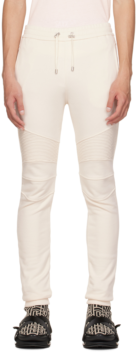 Balmain Beige Relaxed Fit Lounge Pants