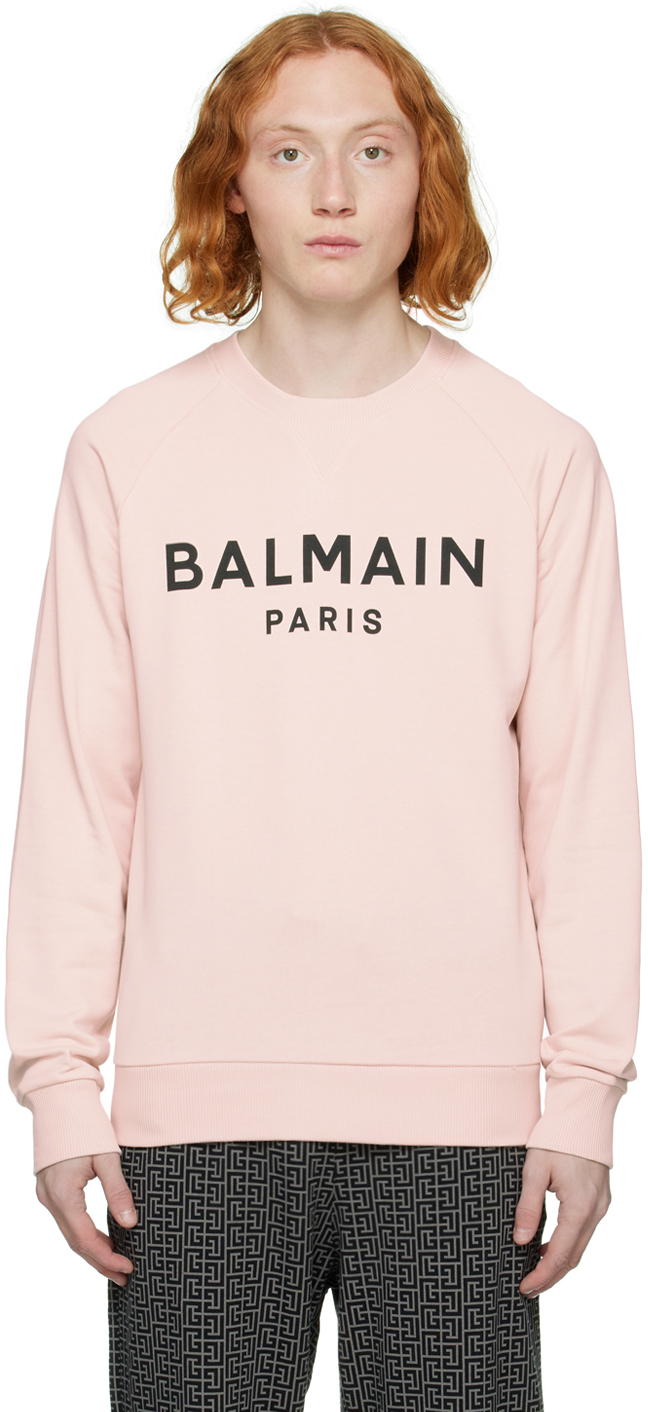Frank Worthley uddøde Dyrke motion Pink Printed Sweatshirt by Balmain on Sale