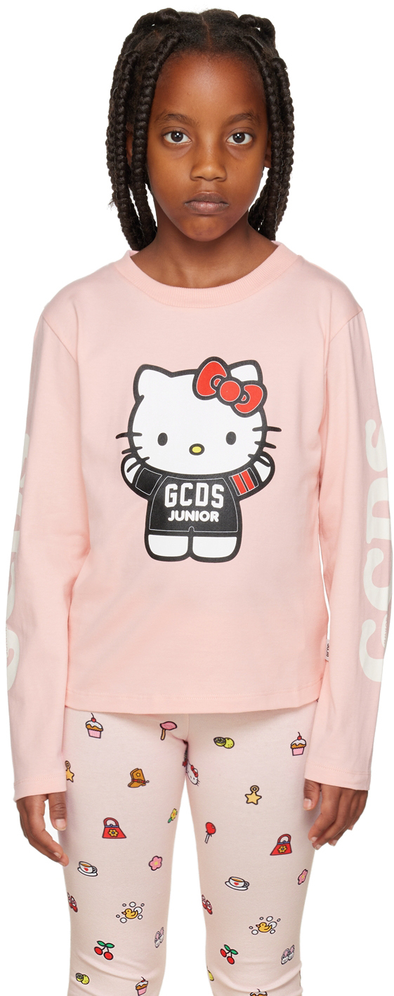 Kids Pink Hello Kitty Edition Long Sleeve T-Shirt by GCDS Kids | SSENSE
