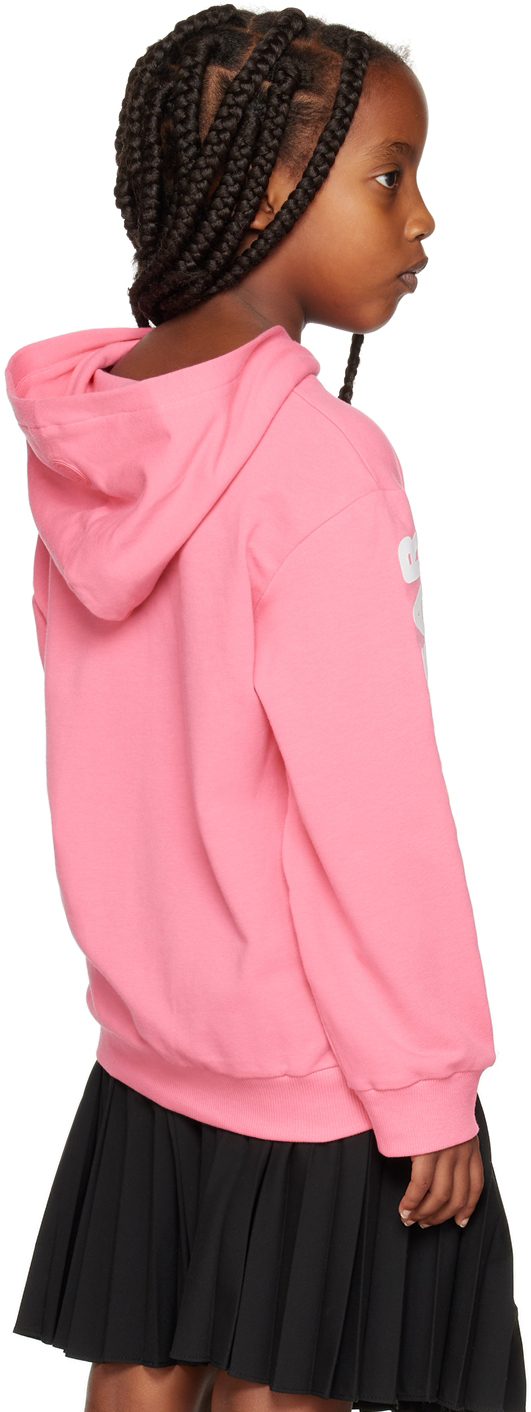 Gcds Kids Pink Graphic Hoodie In Sangria Rose