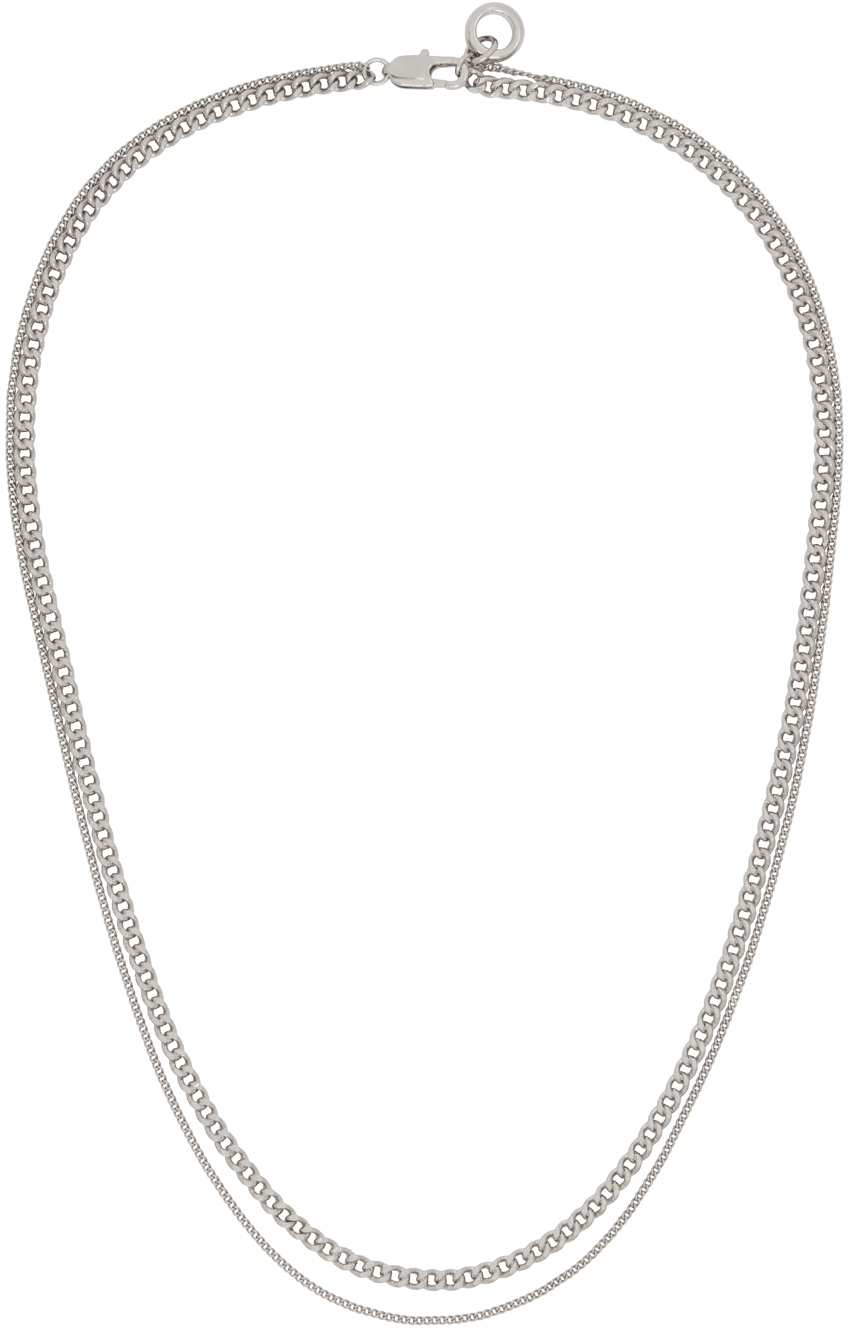 A.P.C.: Silver Minimalist Necklace | SSENSE