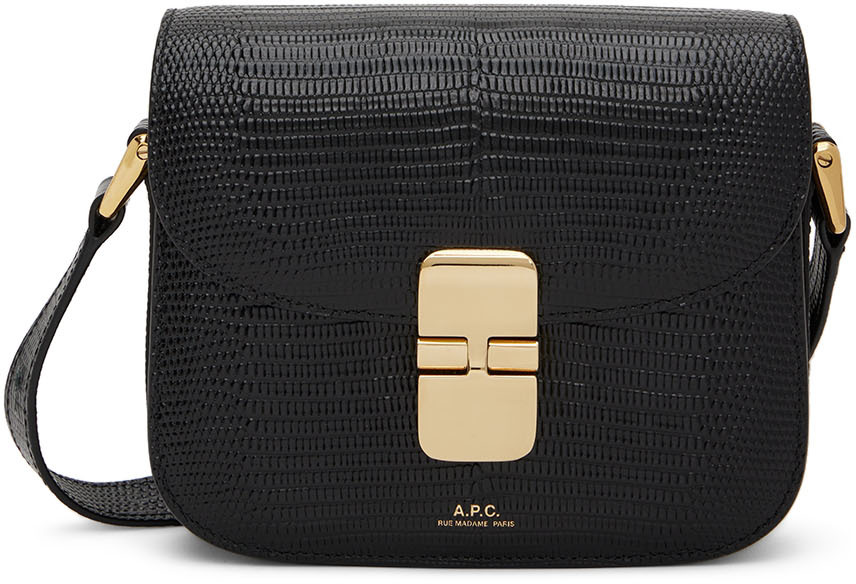 A.p.c. Black Mini Grace Shoulder Bag In Lzz Black | ModeSens