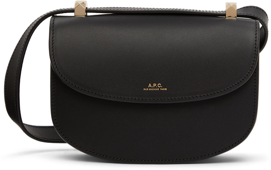 A.P.C.: Black Geneve Shoulder Bag | SSENSE