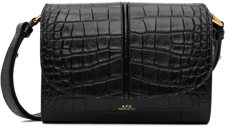 A.P.C. Black Small Betty Horizon Shoulder Bag