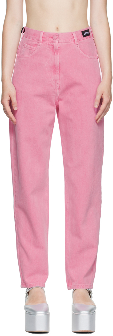 Pink Tapered Jeans