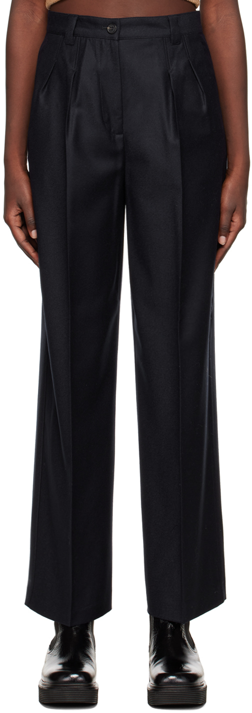 A.P.C. Navy Tressie Trousers