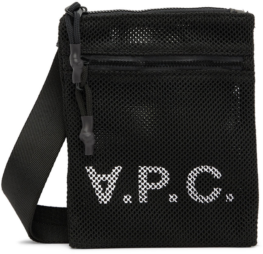 A.P.C. Black Rebound Messenger Bag SSENSE Canada