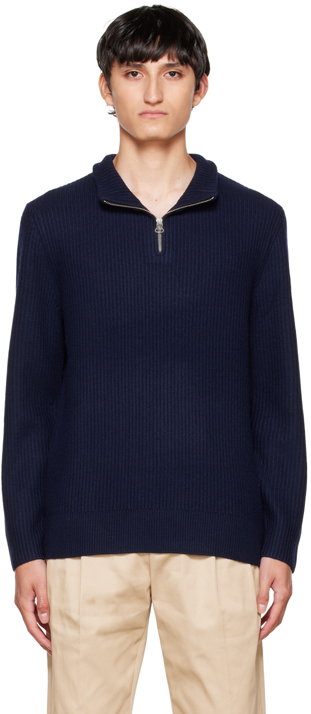 A.P.C.: Navy Alex Sweater | SSENSE Canada