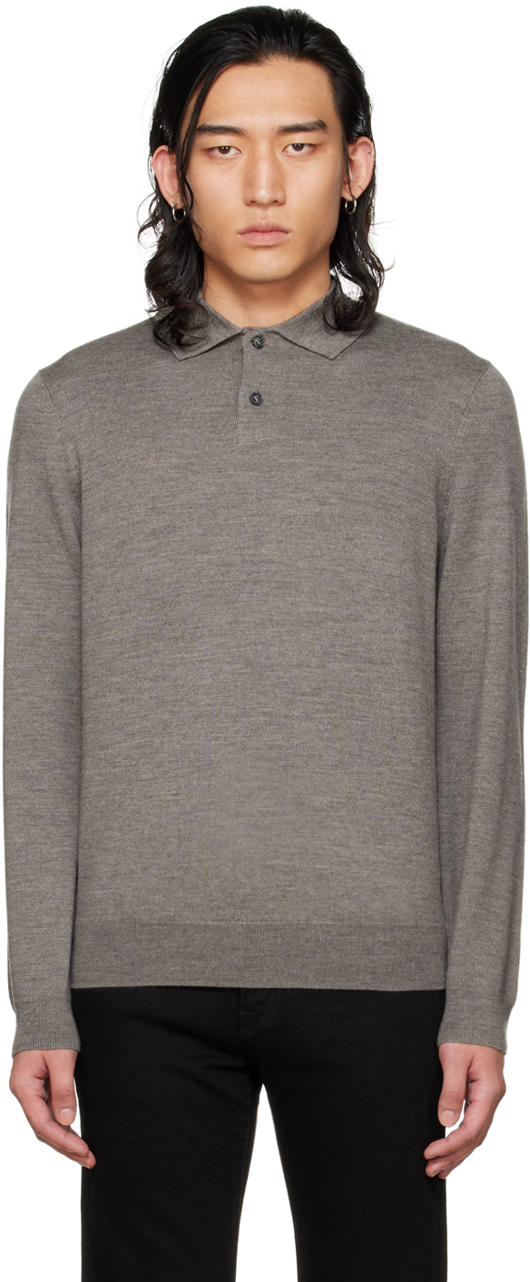 A.P.C. Taupe Jerry Polo
