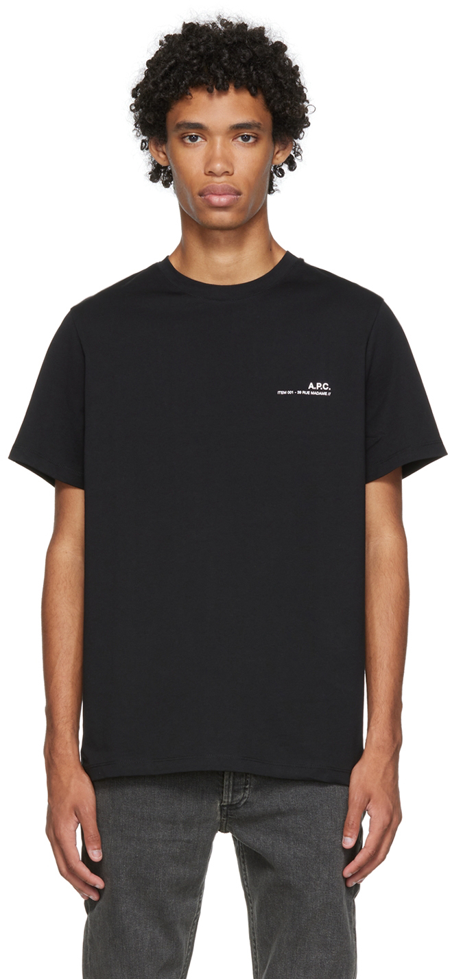 A.P.C. Black Printed T-Shirt