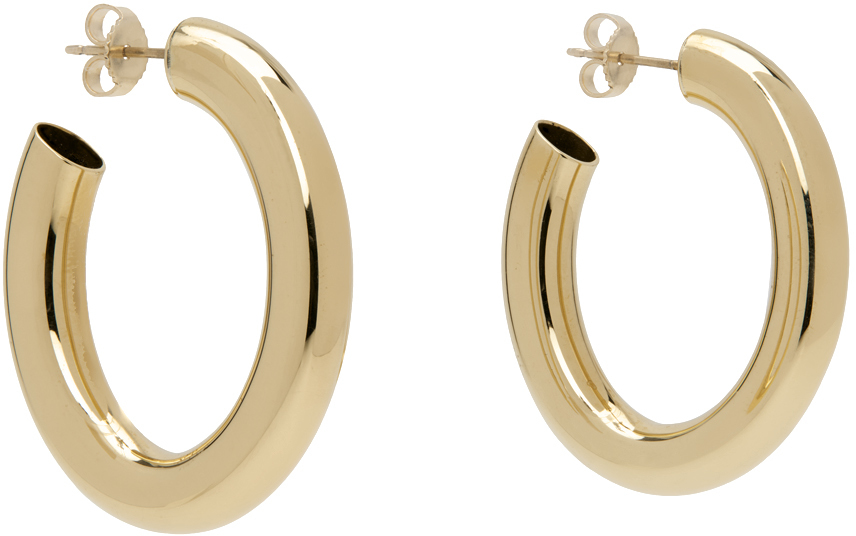 Laura Lombardi Gold Mini Curve Earrings