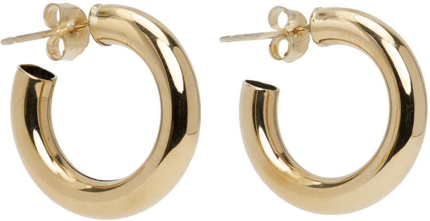 Laura Lombardi Gold Medium Hoop Earrings
