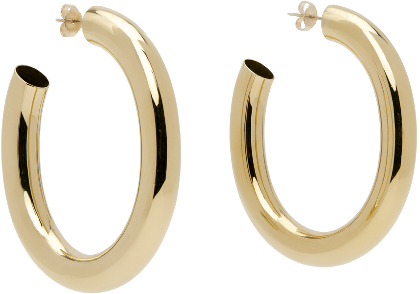 Laura Lombardi: Gold Curve Earrings | SSENSE Canada