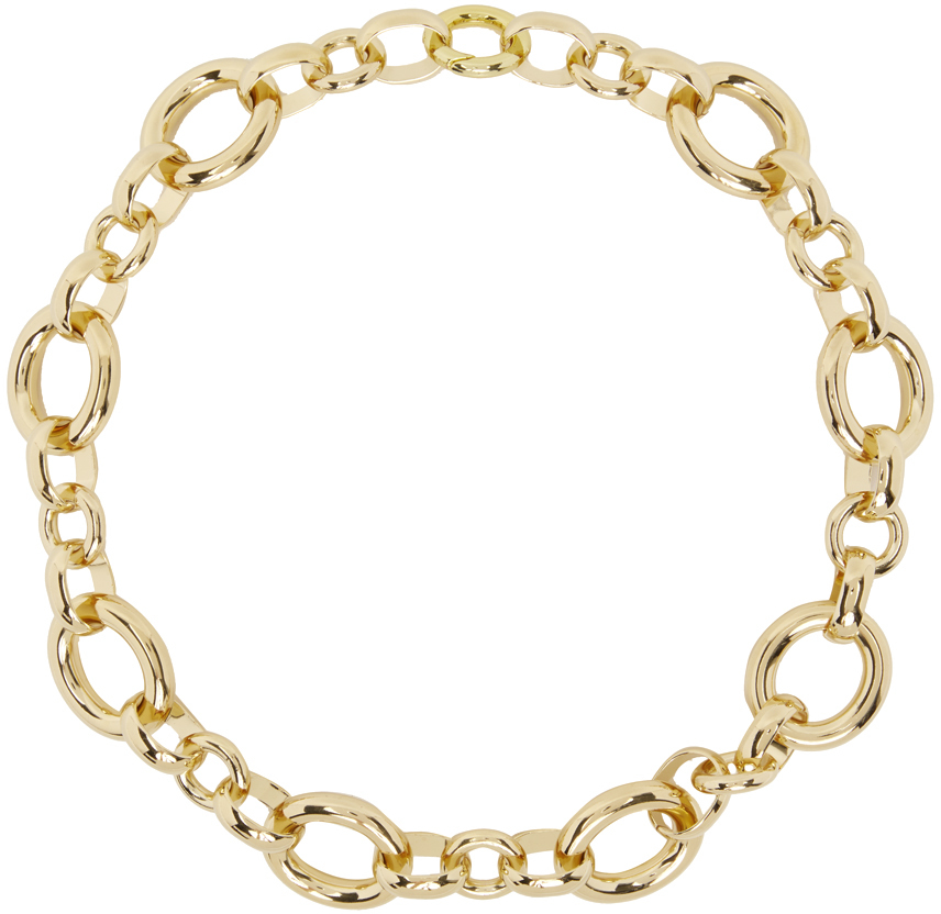 Laura Lombardi Gold Calle Necklace SSENSE UK