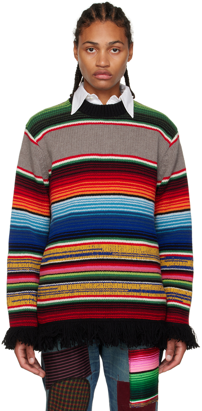 Junya Watanabe: Multicolor Striped Sweater | SSENSE
