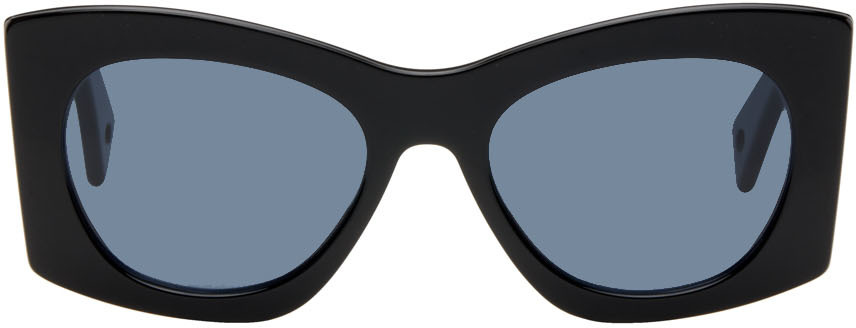 Lanvin Black Oversize Cat-Eye Sunglasses