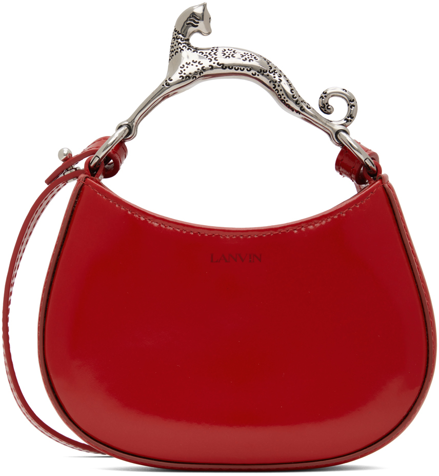 SSENSE Women Accessories Bags Shoulder Bags Red Glossy Flower Bag 