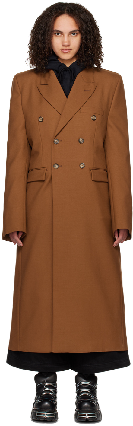 Vtmnts Brown Double-breasted Coat