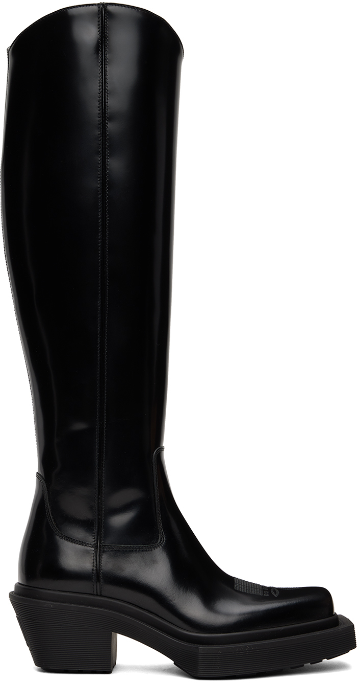 VTMNTS: Black Neo Western Tall Boots | SSENSE UK