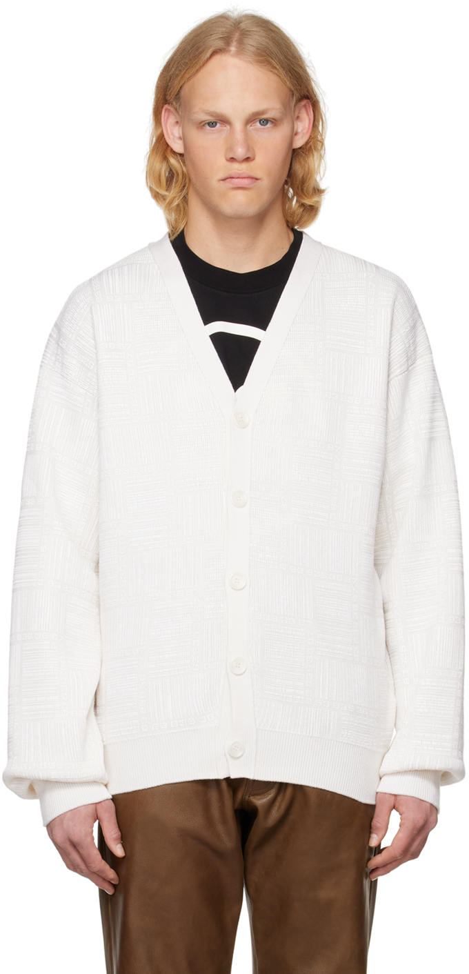 Vtmnts Barcode Cardigan In White