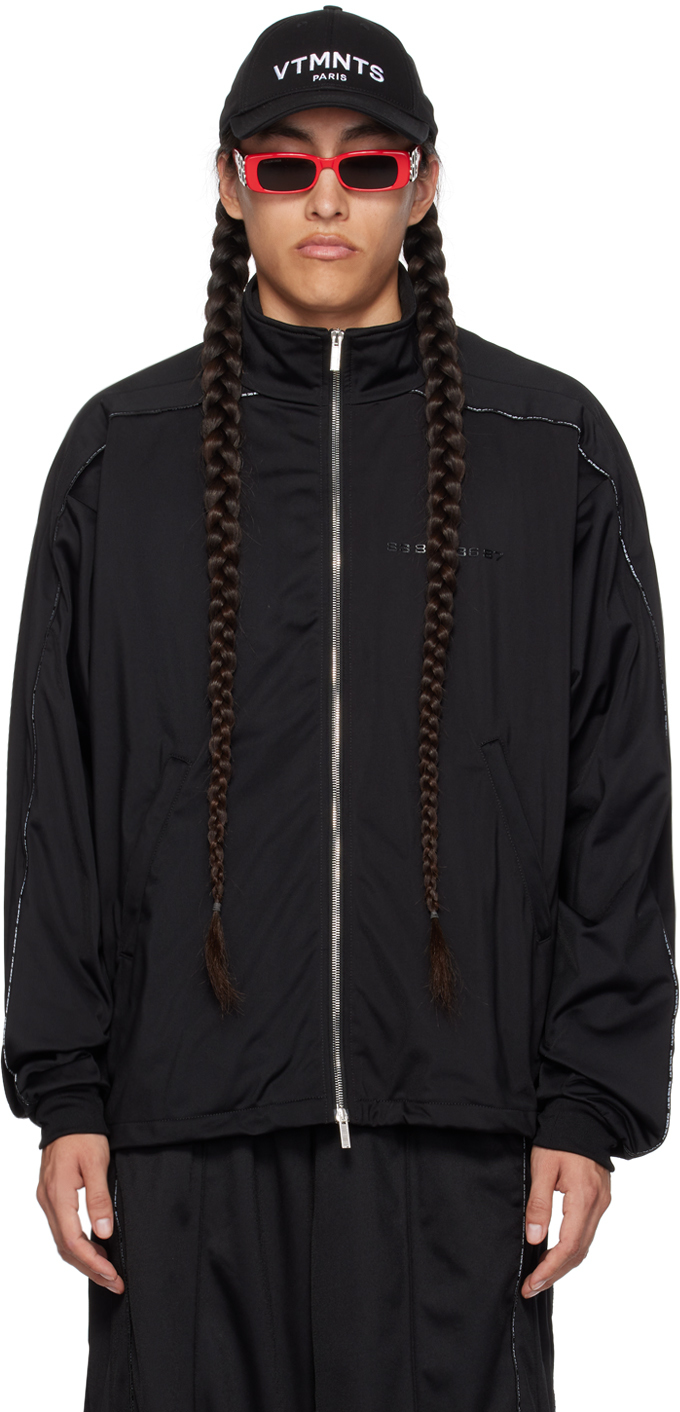 VTMNTS: Black Piping Track Jacket | SSENSE