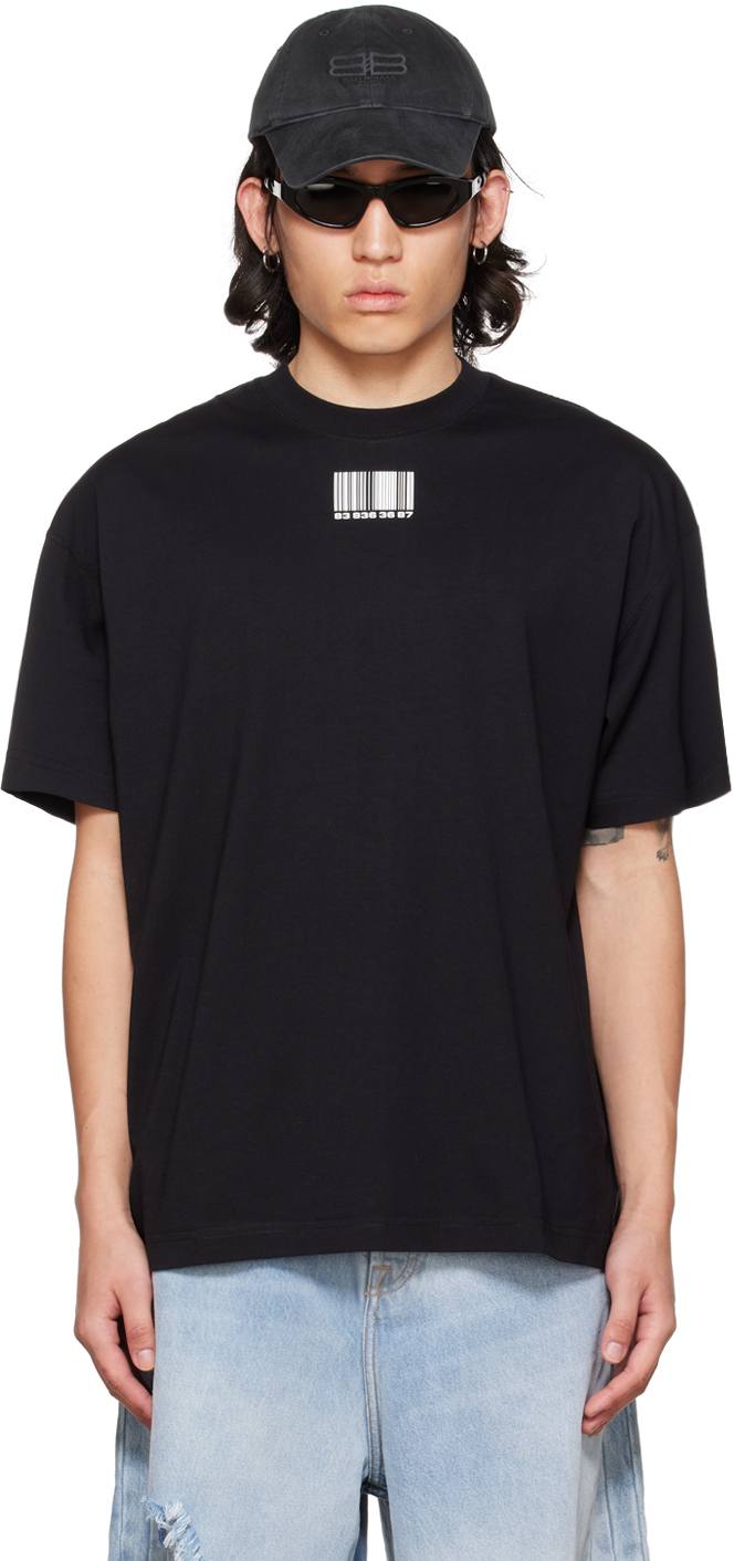 VTMNTS BLACK BARCODE T-SHIRT