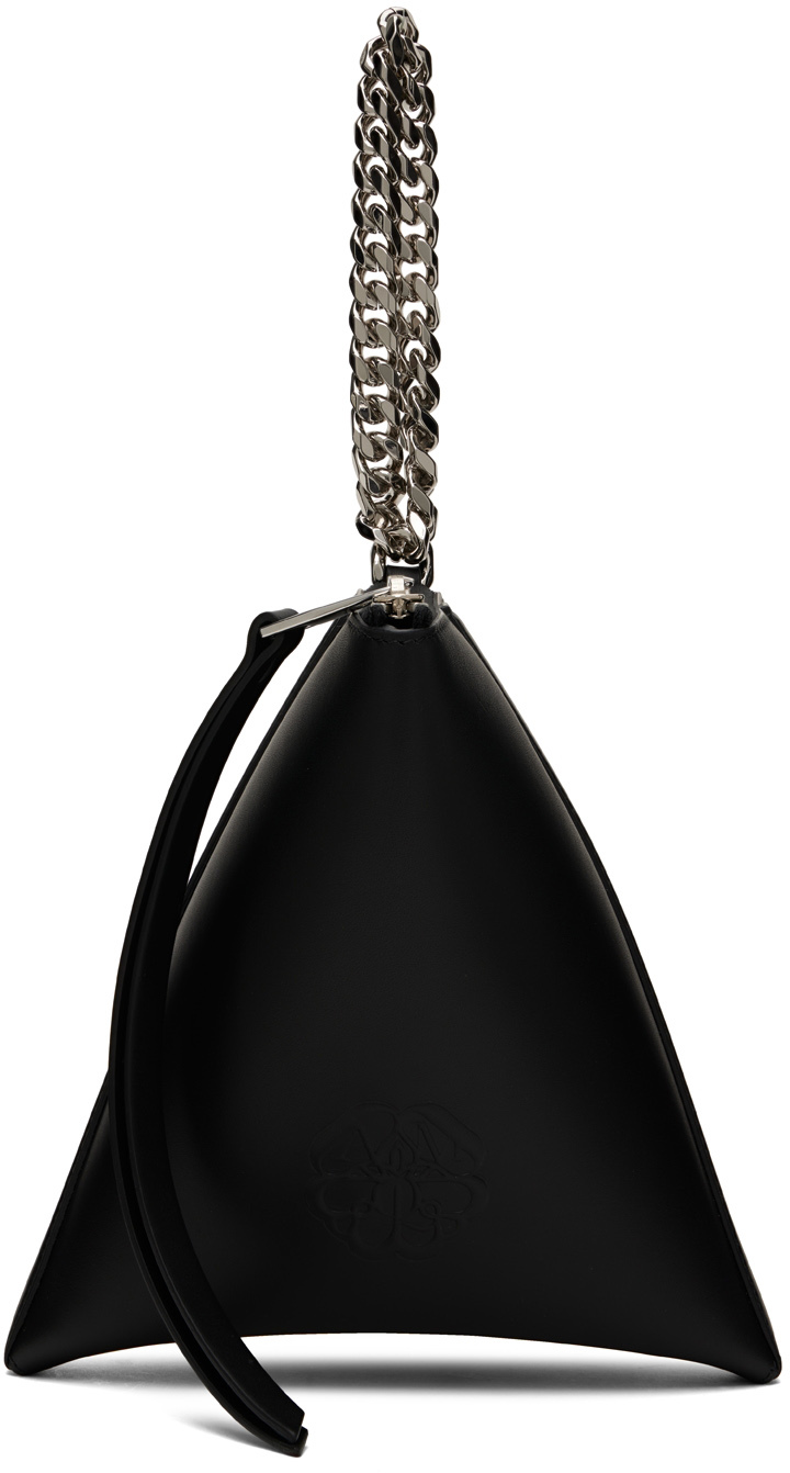 Black 'The Curve' Pouch by Alexander McQueen on Sale