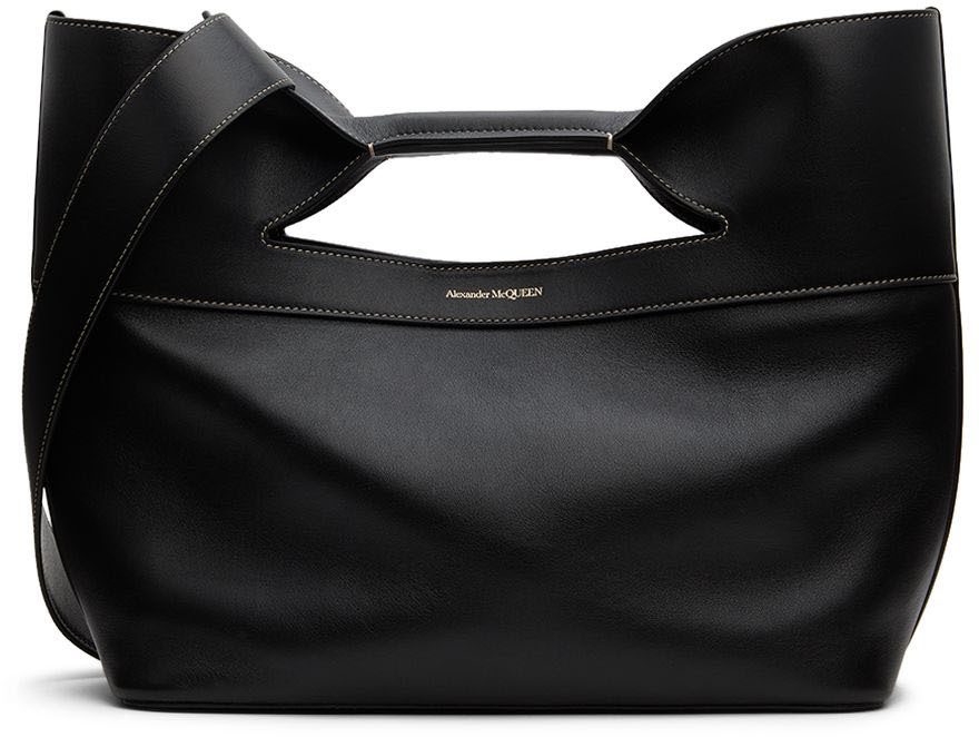 Black Small Bow Top Handle Bag