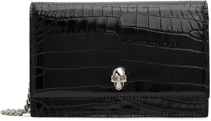 Alexander McQueen Black Small Skull Shoulder Bag