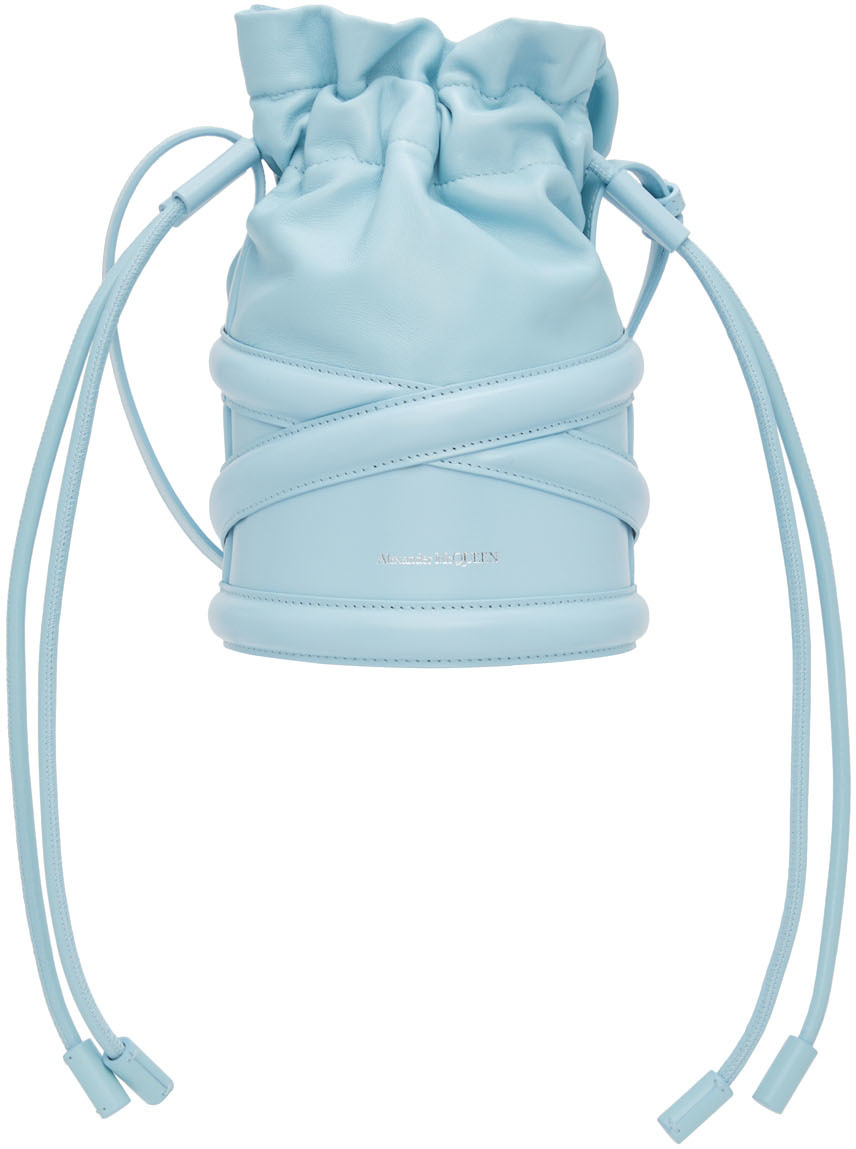 Alexander McQueen Blue 'The Soft Curve' Shoulder Bag