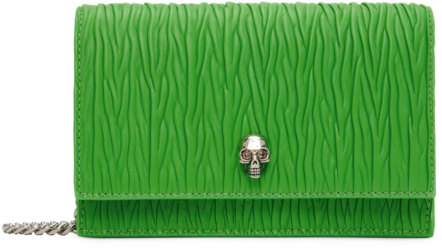 Alexander McQueen Green Small Skull Shoulder Bag