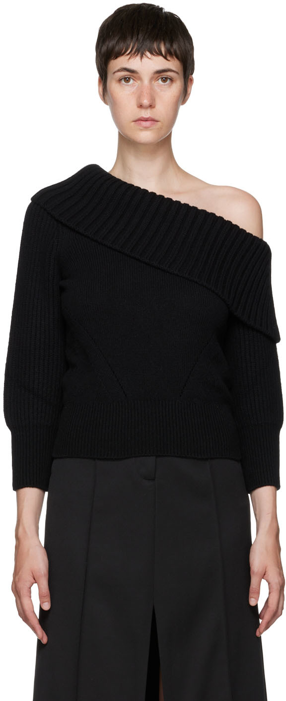 Black Wool Sweater by Alexander McQueen on Sale