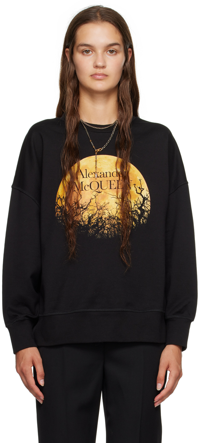 Alexander McQueen Black Printed Sweatshirt