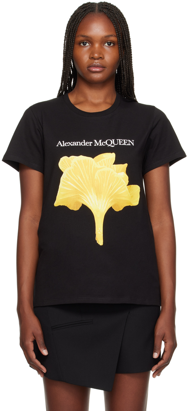 Alexander McQueen White & Black Corset T-Shirt Alexander McQueen