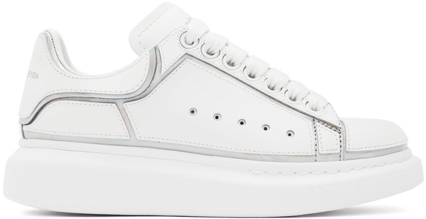 Alexander McQueen Off-White & Silver Oversized Sneakers