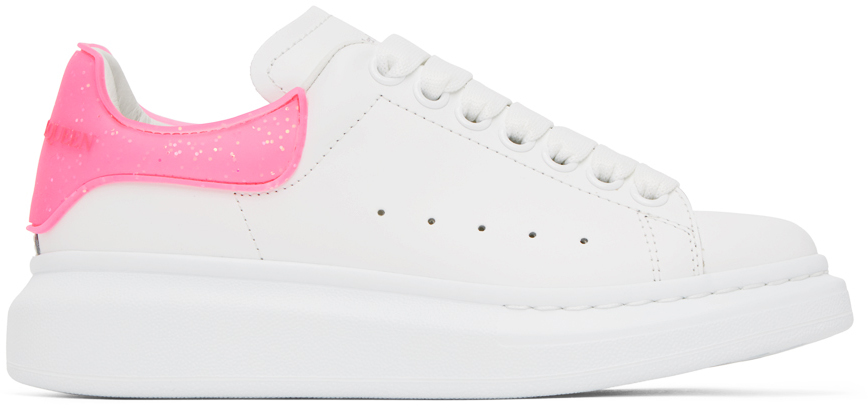 Alexander Mcqueen White & Pink Oversized Trainers In 9753 White/bright Pi