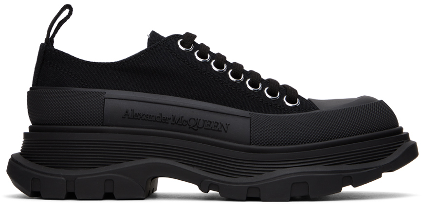 Black Tread Slick Sneakers