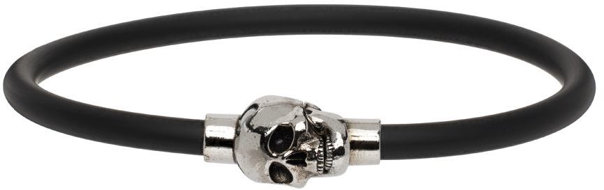 Black Cord Skull Bracelet