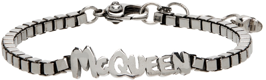 Alexander McQueen Silver Logo Necklace