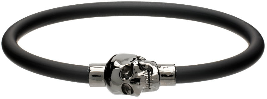 Ssense Uomo Accessori Gioielli Bracciali Black Cord Skull Bracelet 