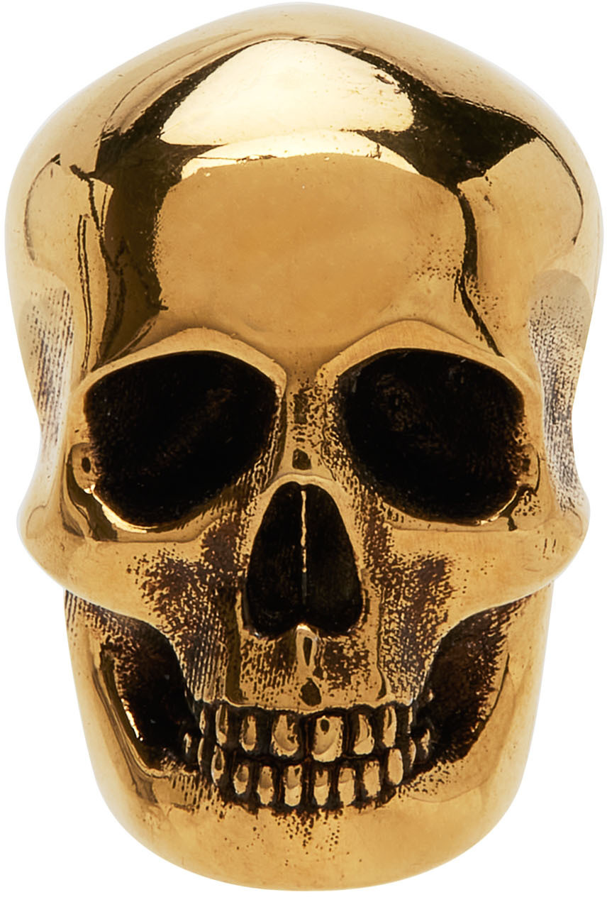 Gold Skull Earring Ssense Uomo Accessori Gioielli Orecchini 