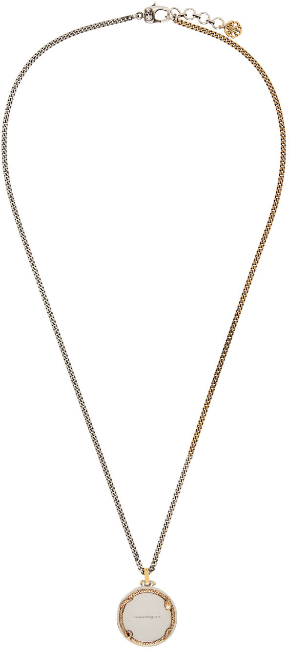 Alexander McQueen Siler & Gold Snake Necklace