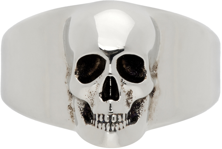 Alexander McQueen Silver Skull Ring