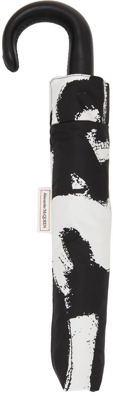 Alexander McQueen Black & White Graffiti Umbrella