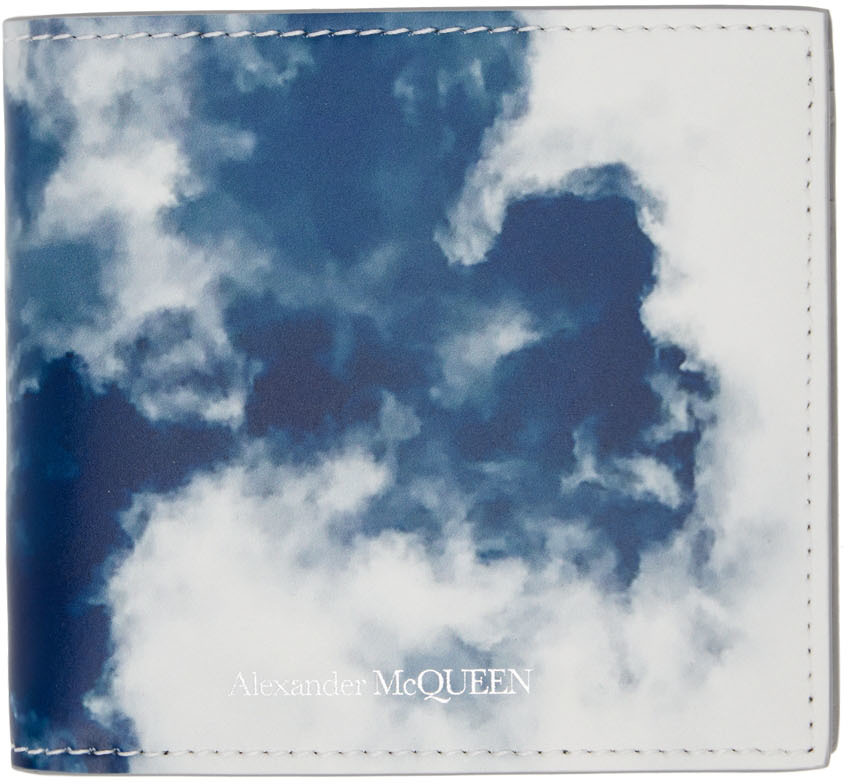 Alexander McQueen Blue & White Sky Wallet