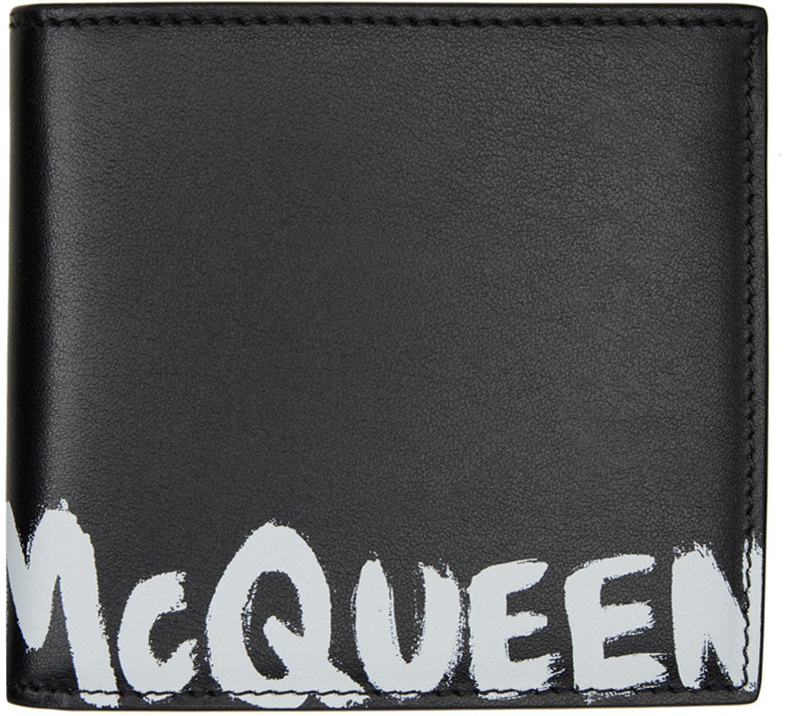 Alexander McQueen Leather Wallets Black in White for Men Mens Wallets and cardholders Alexander McQueen Wallets and cardholders 